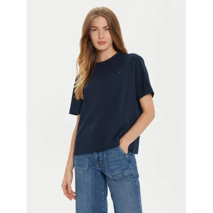 Zdjęcie Tommy Hilfiger T-Shirt Modern Flag WW0WW43597 Granatowy Relaxed Fit