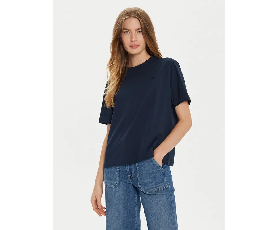 obrazek 1 Tommy Hilfiger T-Shirt Modern Flag WW0WW43597 Granatowy Relaxed Fit