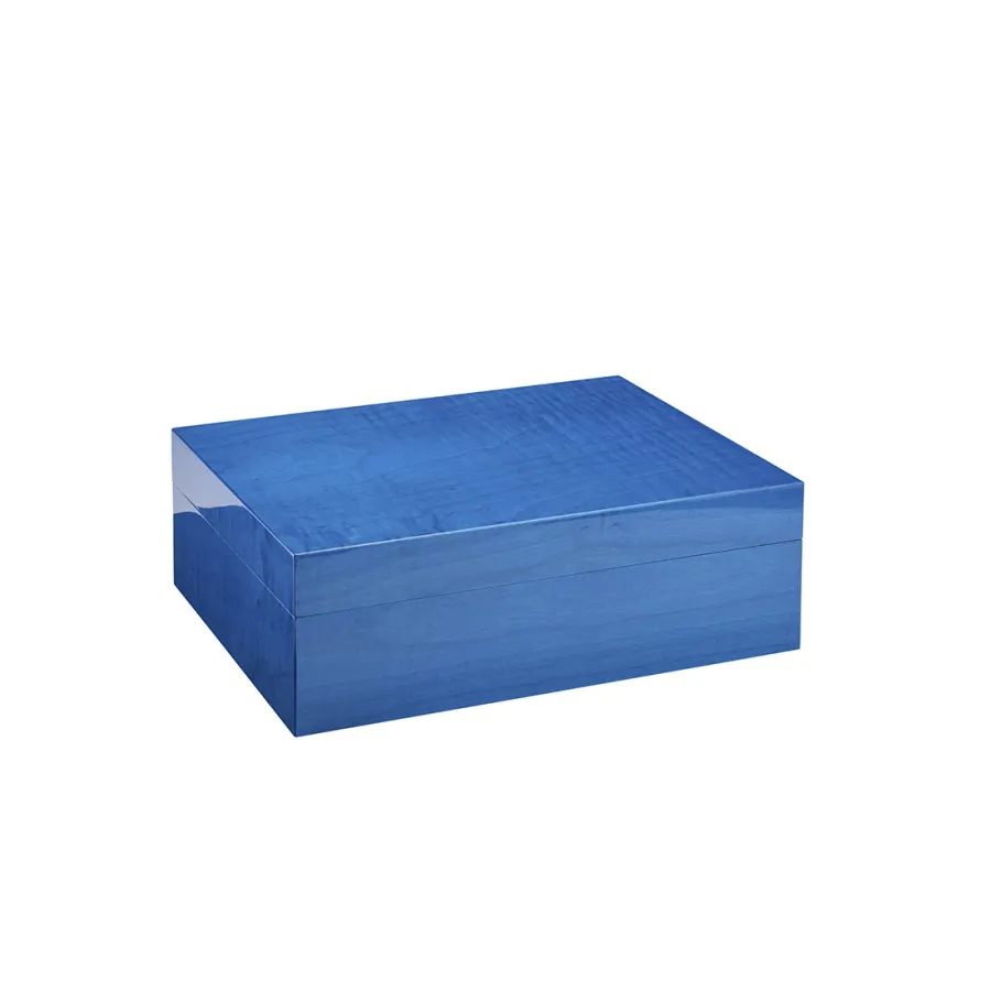 obrazek 1 Cedrowy humidor na cygara w kolorze niebieskim