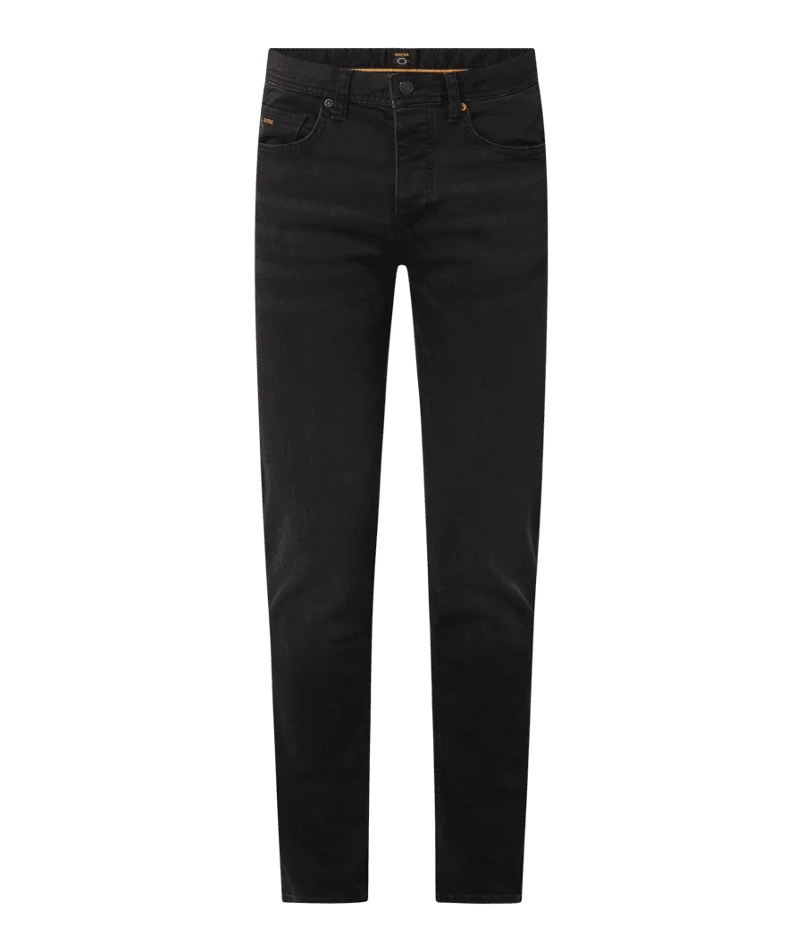 obrazek 1 Jeansy o kroju tapered fit z dodatkiem streczu model 'Taber'
