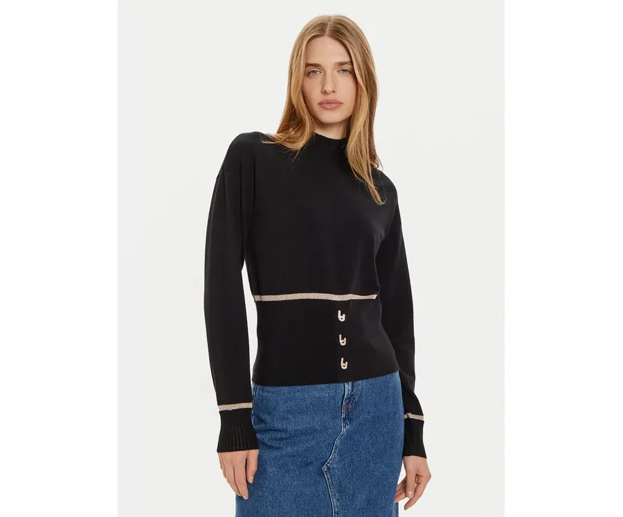 obrazek 1 Liu Jo Sweter TF4165 MS75L Czarny Regular Fit