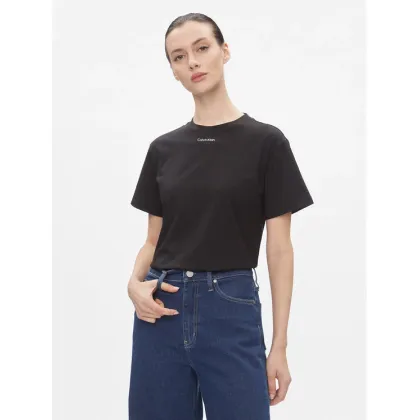 Zdjęcie Calvin Klein T-Shirt Metallic Micro Logo T Shirt K20K206967 Czarny Regular Fit