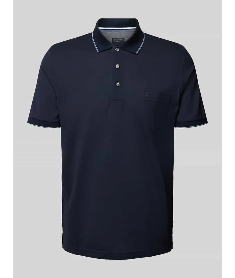 obrazek 1 Koszulka polo z kieszenią na piersi i wyhaftowanym logo