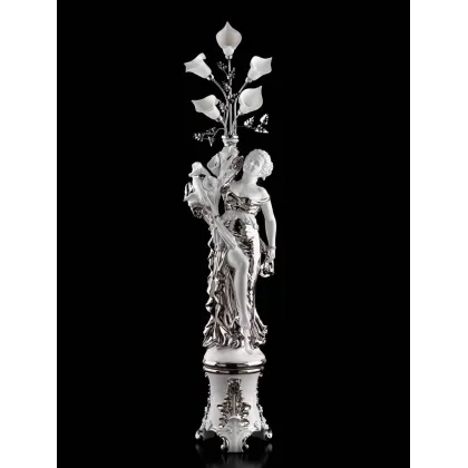 Zdjęcie Elegancka duża stojąca lampa z ceramiki