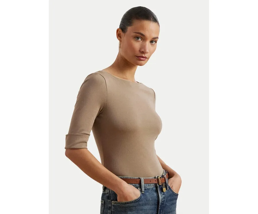 obrazek 1 LAUREN RALPH LAUREN Bluzka 200654963191 Beżowy Slim Fit