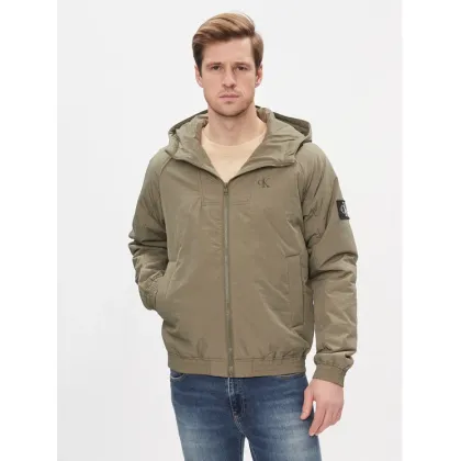 Zdjęcie Calvin Klein Jeans Kurtka przejściowa Hooded Padded Harrington J30J324698 Zielony Regular Fit