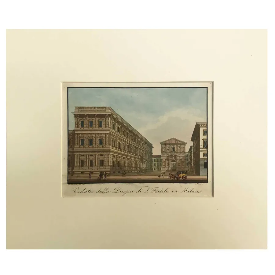 obrazek 3 Widok Piazza San Fedele w kolorystyce Beautiful Coeval 1820/21