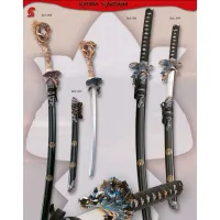 Zdjęcie Zdobione repliki japońskich broni - katana i wakizashi