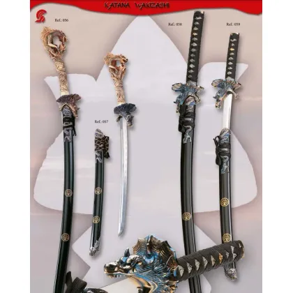 Zdjęcie Zdobione repliki japońskich broni - katana i wakizashi