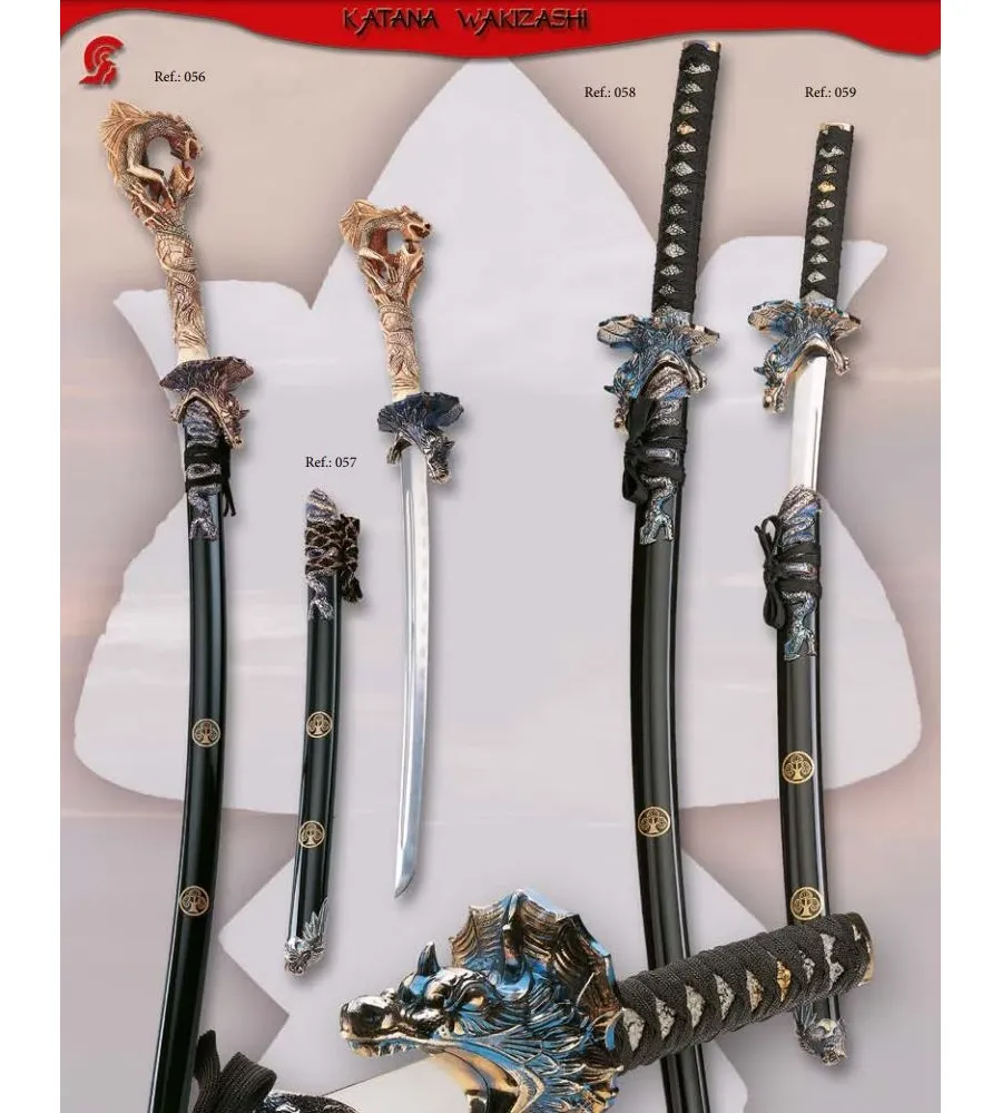 obrazek 1 Zdobione repliki japońskich broni - katana i wakizashi