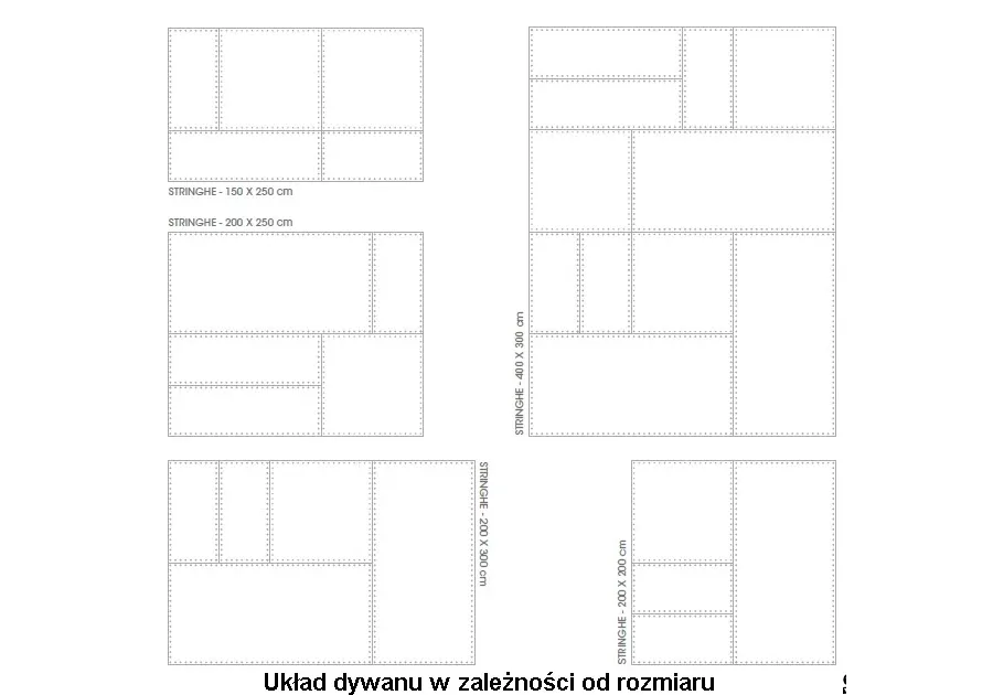 obrazek 6 Niepowtarzalny dywan Stringhe - różne warianty