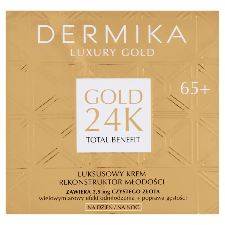 obrazek 1 Dermika Luxury Gold 24k Luksusowy krem Rekonstruktor Młodości 65+ dzień/noc 50 ml
