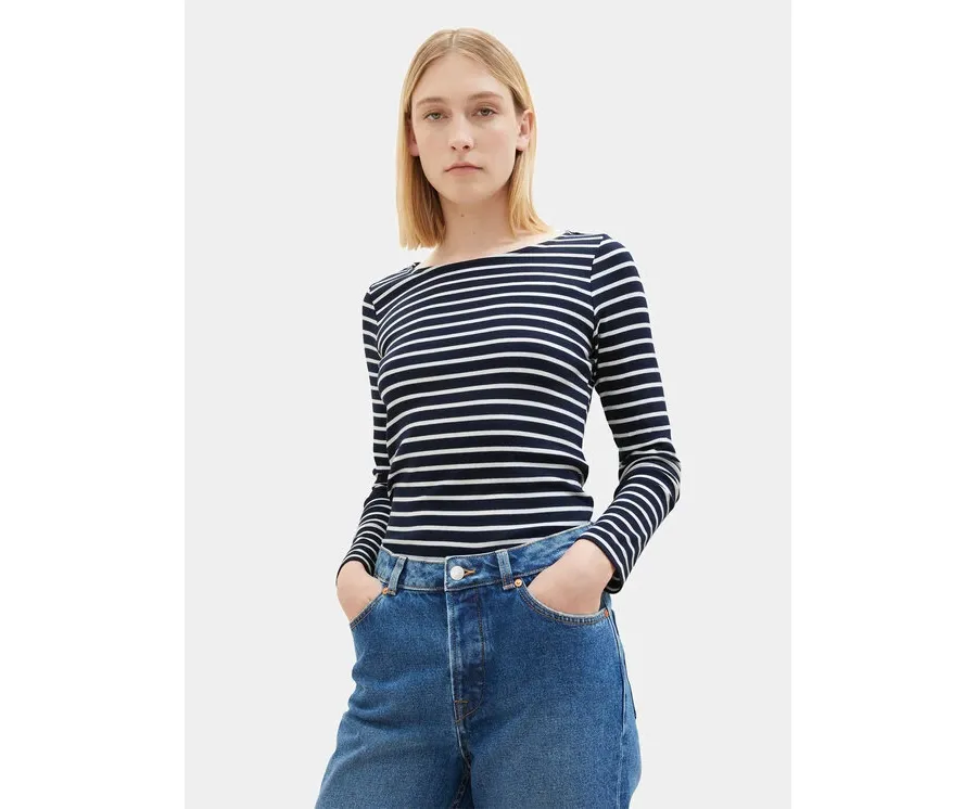 obrazek 1 Tom Tailor Bluzka 1038030 Granatowy Regular Fit