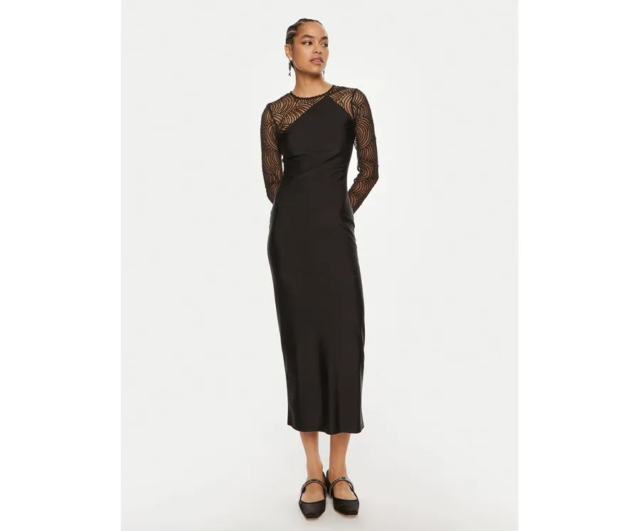 obrazek 1 ROTATE Sukienka koktajlowa Isadora 112910100 Czarny Slim Fit