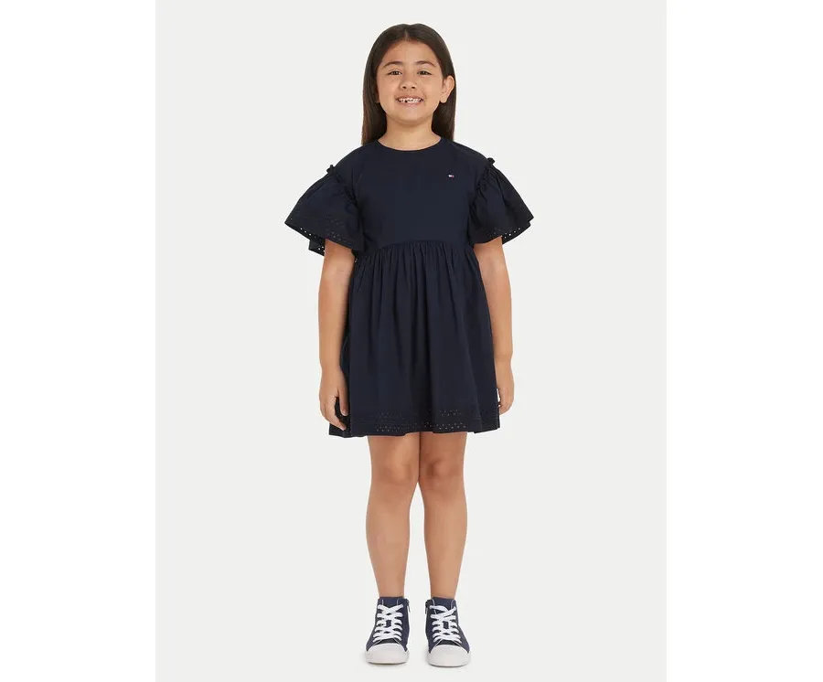 obrazek 1 Tommy Hilfiger Sukienka codzienna Anglaise KG0KG08029 Granatowy Regular Fit
