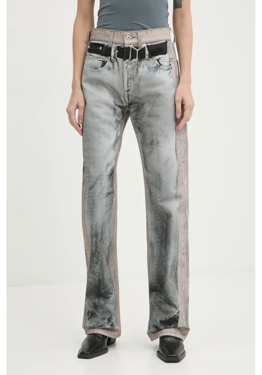 obrazek 1 Y/Project jeansy YP TROMPE L'OEIL JEANS damskie high waist 207PA019