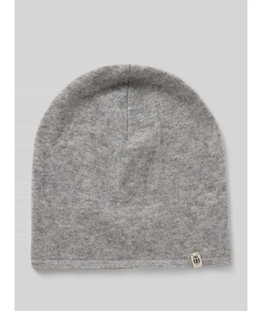obrazek 1 Czapka beanie kaszmirowa z detalem z logo
