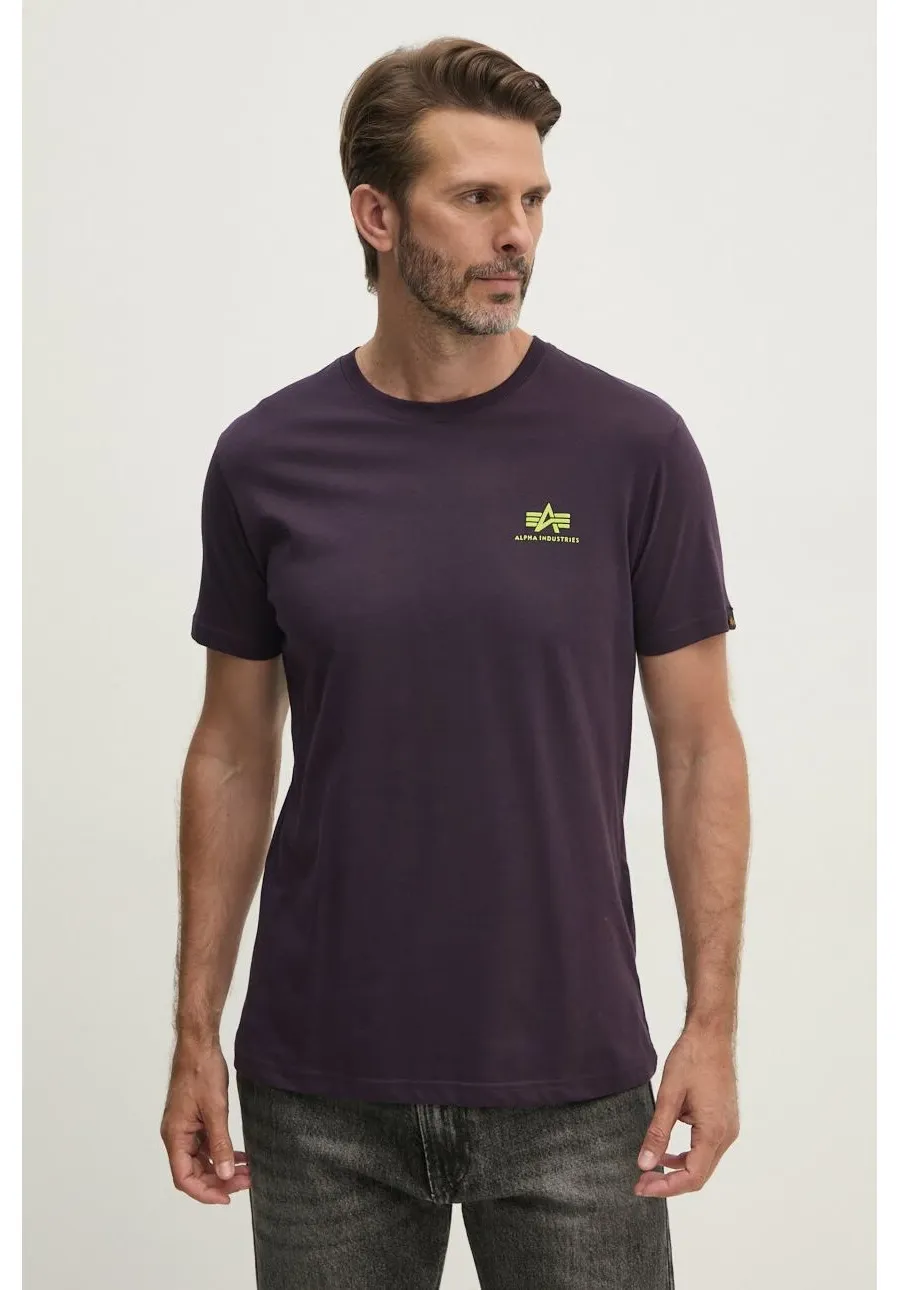 obrazek 1 Alpha Industries t-shirt bawełniany Backprint T kolor fioletowy z nadrukiem