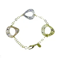 Picture Chain bracelet with twisted and perforated oval links