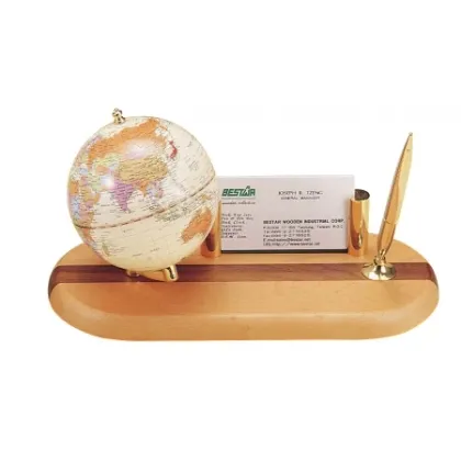 Picture Multifunctional name card holder with pen and globe