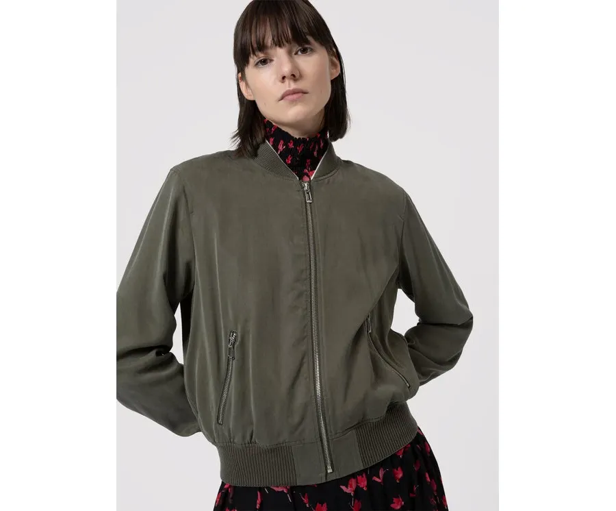 obrazek 1 Hugo Kurtka bomber Agesa-1 50449569 Zielony Regular Fit HUGO