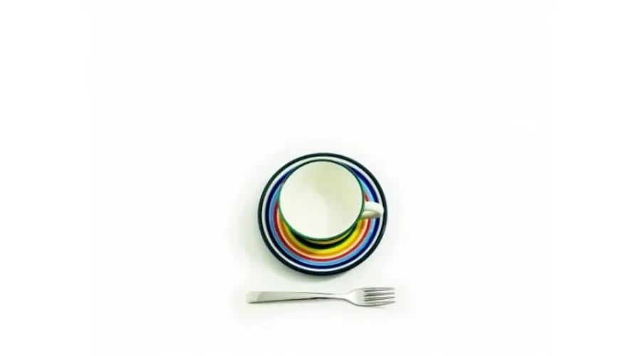 obrazek 3 Ceramiczna filiżanka na kawę zdobiona tęczą - Le Ceramiche