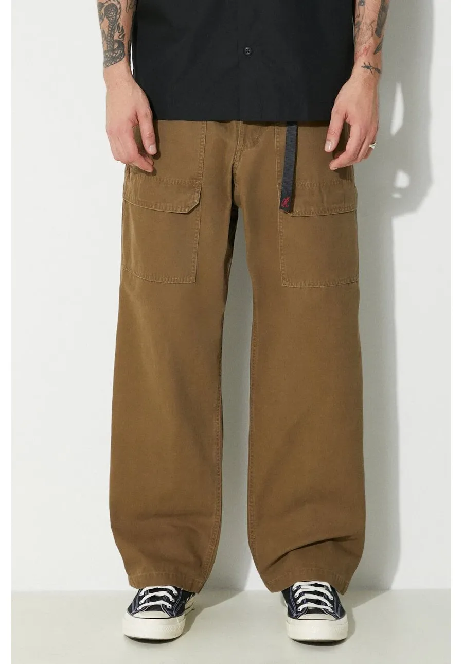 obrazek 1 Gramicci spodnie bawełniane Canvas Eqt Pant kolor zielony proste G4SM.P004