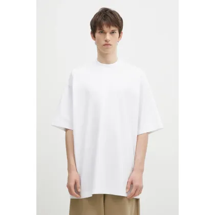 Zdjęcie VETEMENTS t-shirt bawełniany Embroidered Logo Oversized kolor biały gładki UA66TR765W
