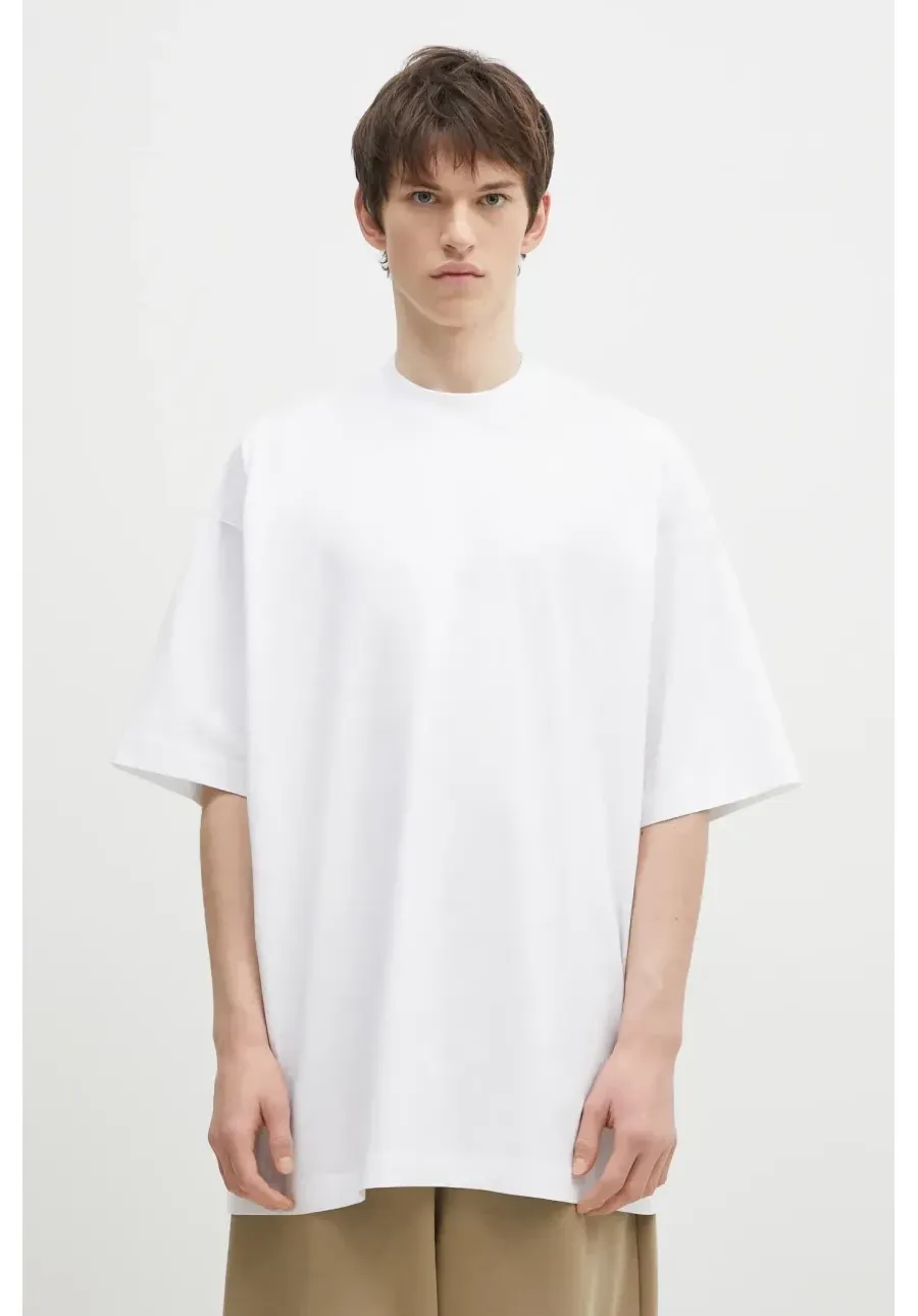 obrazek 1 VETEMENTS t-shirt bawełniany Embroidered Logo Oversized kolor biały gładki UA66TR765W