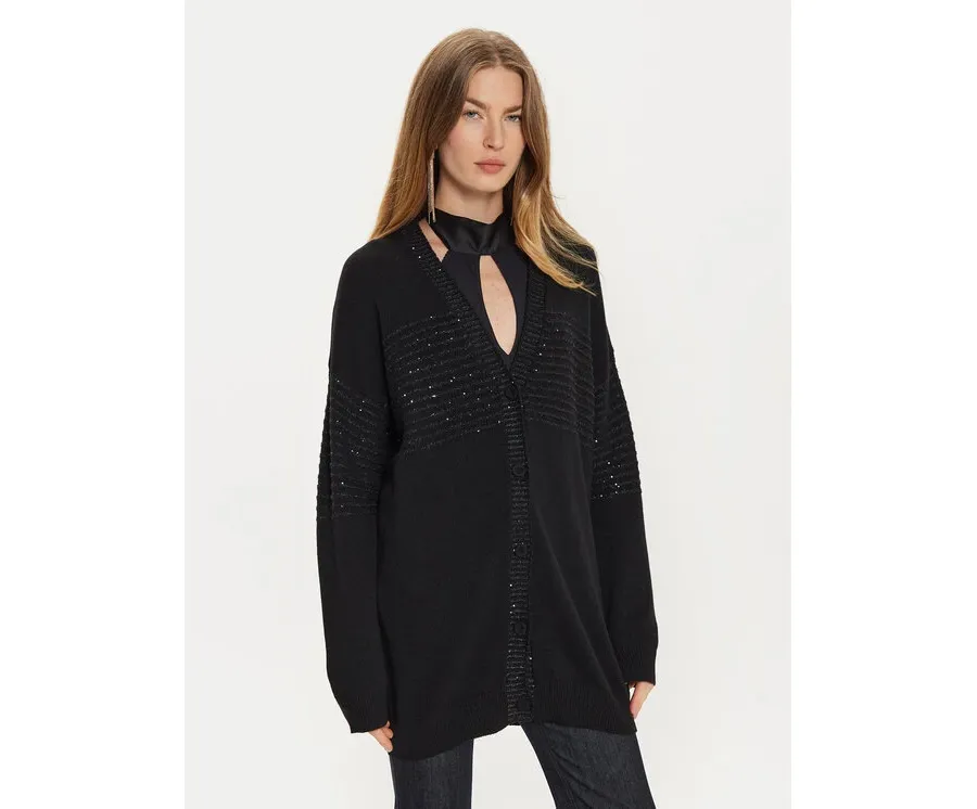 obrazek 1 TWINSET Kardigan 242TP3273 Czarny Loose Fit