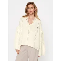 Zdjęcie TWINSET Ponczo 232TP3540 Écru Relaxed Fit