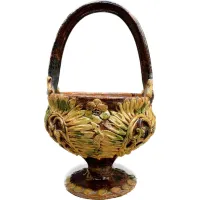 Zdjęcie Kociołek z uchwytem ceramicznym Val di Chiana z XIX wieku