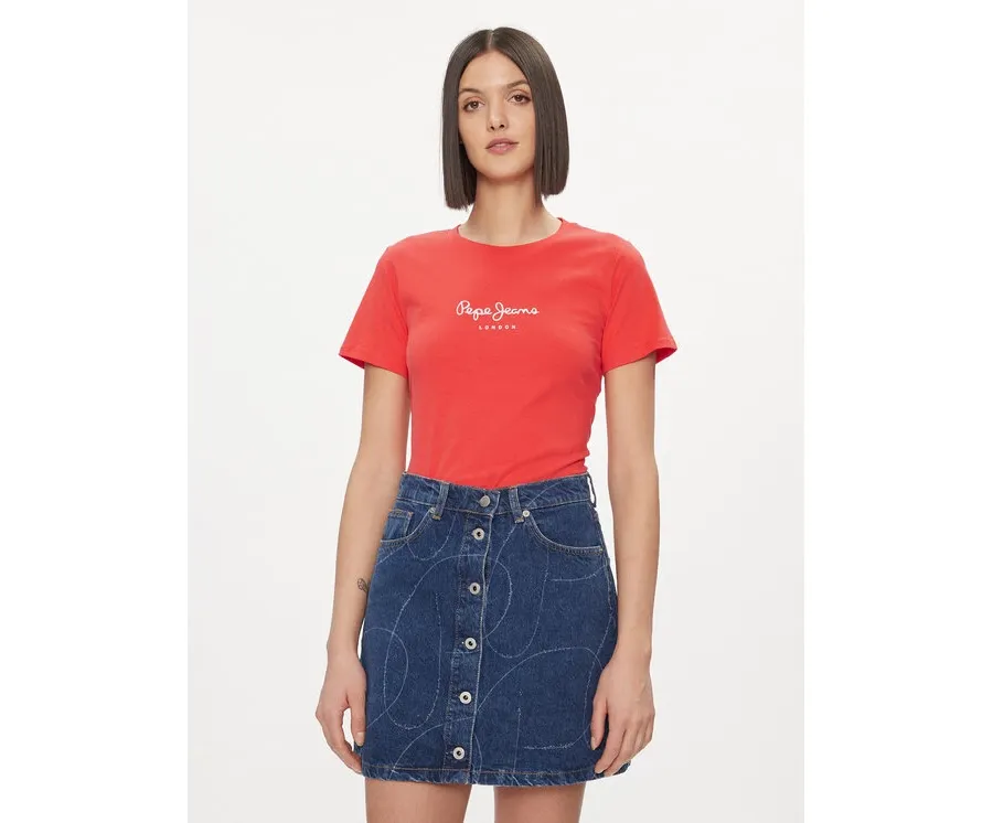 obrazek 1 Pepe Jeans T-Shirt Wendy PL505480 Czerwony Regular Fit