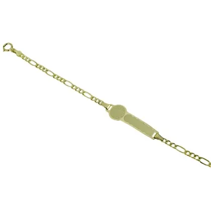 Zdjęcie Bransoletka z grawerowaną laserowo tarczą zegarka z łańcuszkiem trzy + jedno ogniwo