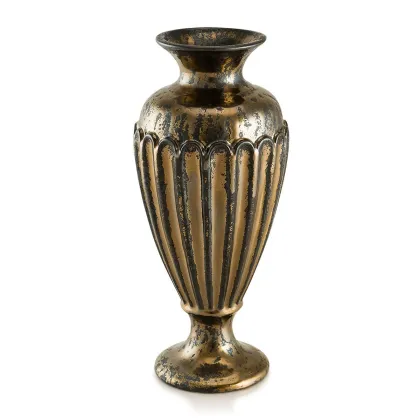 Picture A unique ceramic vase in oxidized bronze - Ahura