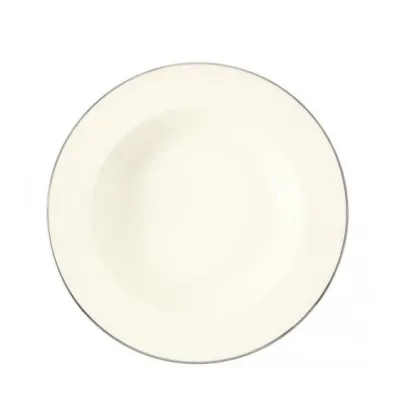 Zdjęcie Kremowy okrągły 23-centymetrowy talerz do zupy z Niemiec – Tettau