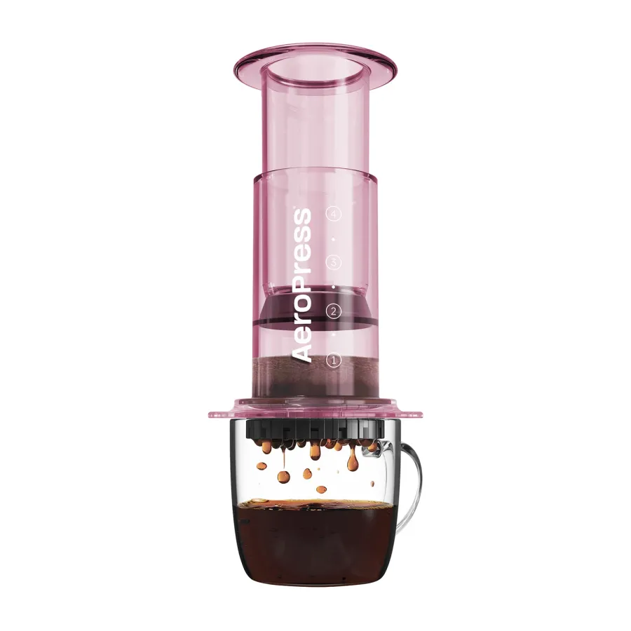 obrazek 1 AeroPress Clear Pink - Zaparzacz do kawy różowy AEROPRESS