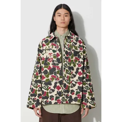 Zdjęcie Billionaire Boys Club koszula bawełniana Duck Camo męska kolor zielony regular z kołnierzykiem klasycznym B23423