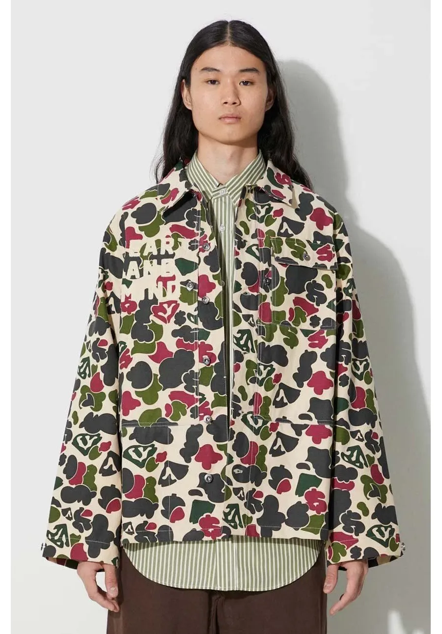 obrazek 1 Billionaire Boys Club koszula bawełniana Duck Camo męska kolor zielony regular z kołnierzykiem klasycznym B23423