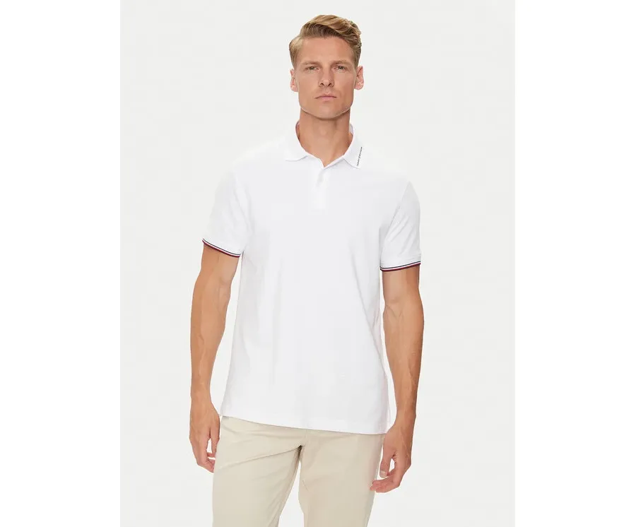 obrazek 1 Tommy Hilfiger Polo Flag MW0MW35605 Biały Regular Fit