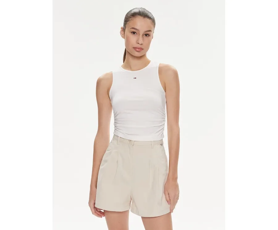 obrazek 1 Tommy Jeans Top DW0DW17893 Biały Slim Fit