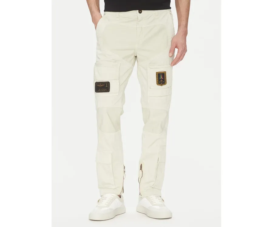 obrazek 1 Aeronautica Militare Spodnie materiałowe 251PA1387CT1493 Beżowy Regular Fit