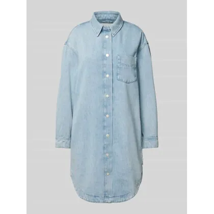 Zdjęcie Sukienka jeansowa o długości do kolan z kieszenią na piersi