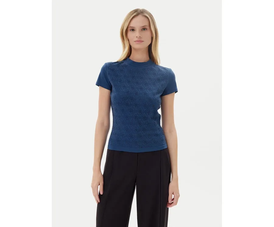 obrazek 1 Guess T-Shirt W4BI26 J1314 Granatowy Slim Fit