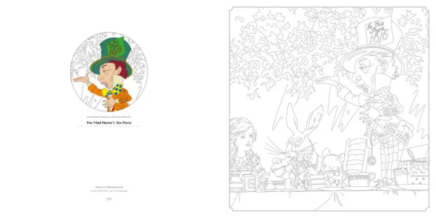 obrazek 4 Kolorowanka Alicja w Krainie Czarów - Flame Tree Publishing
