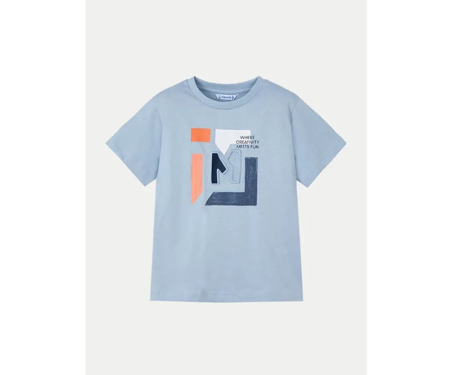 obrazek 1 Mayoral T-Shirt 3030 Niebieski Regular Fit