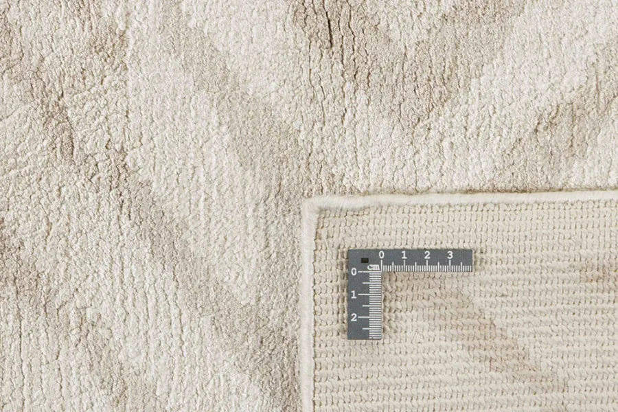 picture 2 Luxurious beige geometric rug - COSMOU PLUME 7053