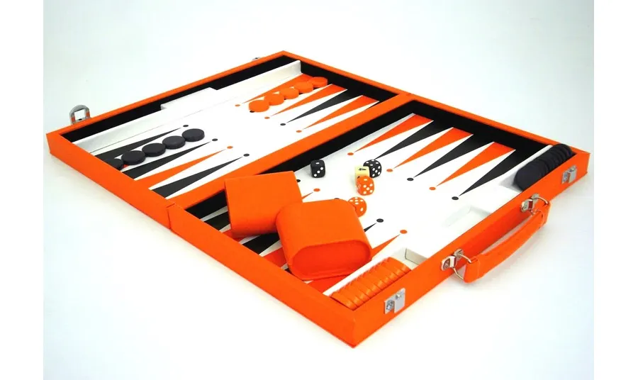obrazek 1 Gra tryktrak pomarańczowo-biała cm 37x24