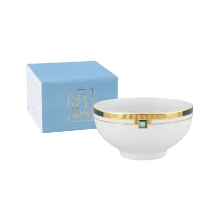 Zdjęcie Ekskluzywna misa porcelanowa Emerald do jadalni lub salonu