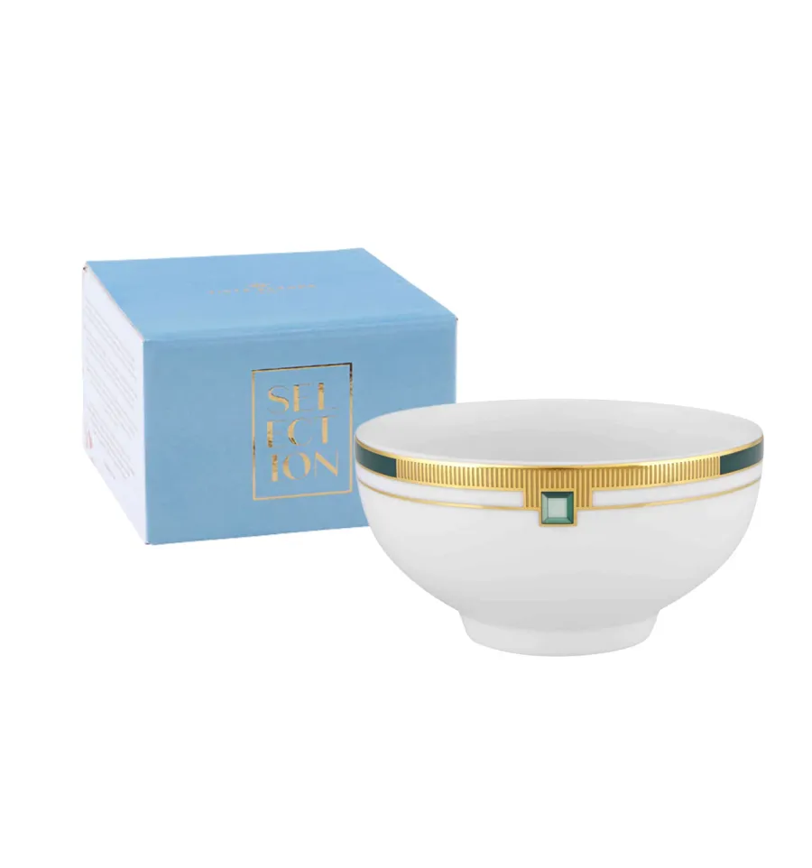 obrazek 1 Ekskluzywna misa porcelanowa Emerald do jadalni lub salonu